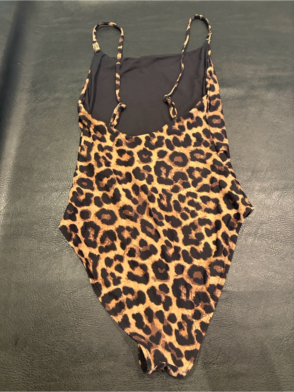 Anine Bing Leopard Print One-Piece Swimsuit - Brown & Black XS New - Picture 5 of 6
